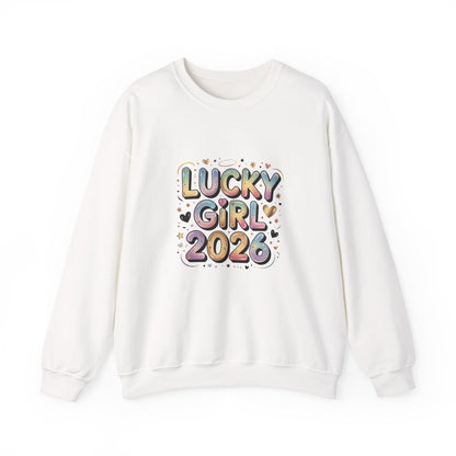 Lucky Girl 2026 Crewneck | manifest luck, 2026 lucky charms - Estrella & The Stars