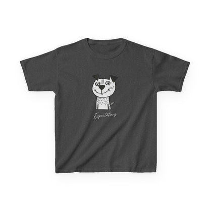 Kids Tee — Cute Cat Drawing with 'Expectations' Script - Estrella & The Stars