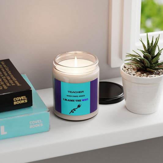 WiFi Blame Candle: Gift for Educators, Scented Relaxation for Teachers - Estrella & The Stars