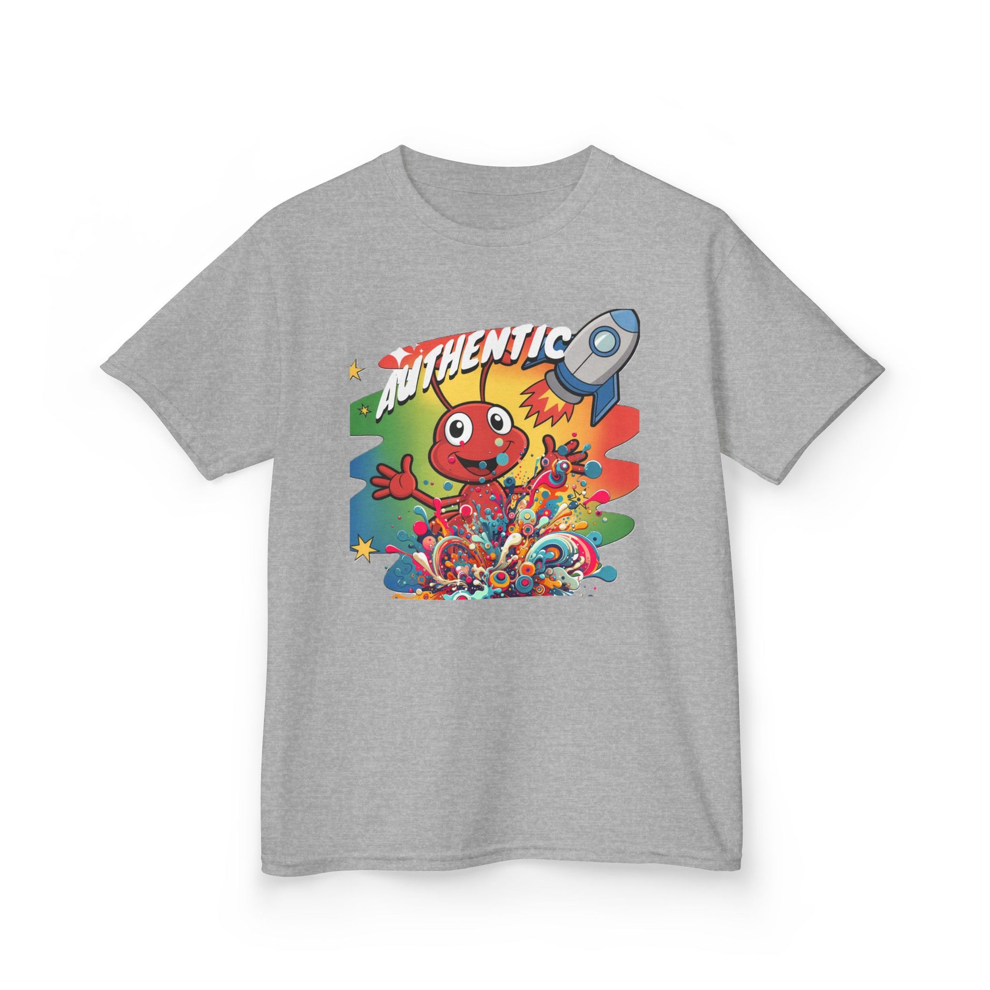 Authentic Rocket Kids T‑Shirt — Colorful Cartoon Space Monster Tee - Estrella & The Stars