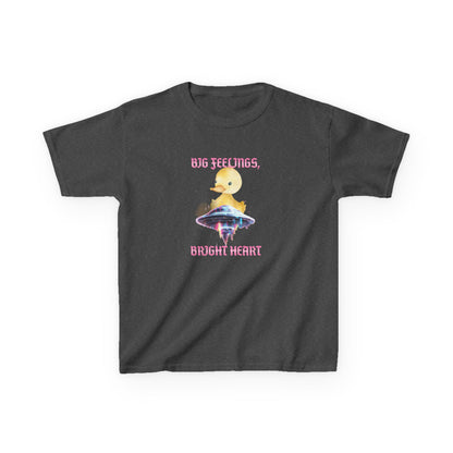 Kids T‑Shirt — Cute Duck on Mushroom “Big Feelings, Bright Heart” - Estrella & The Stars