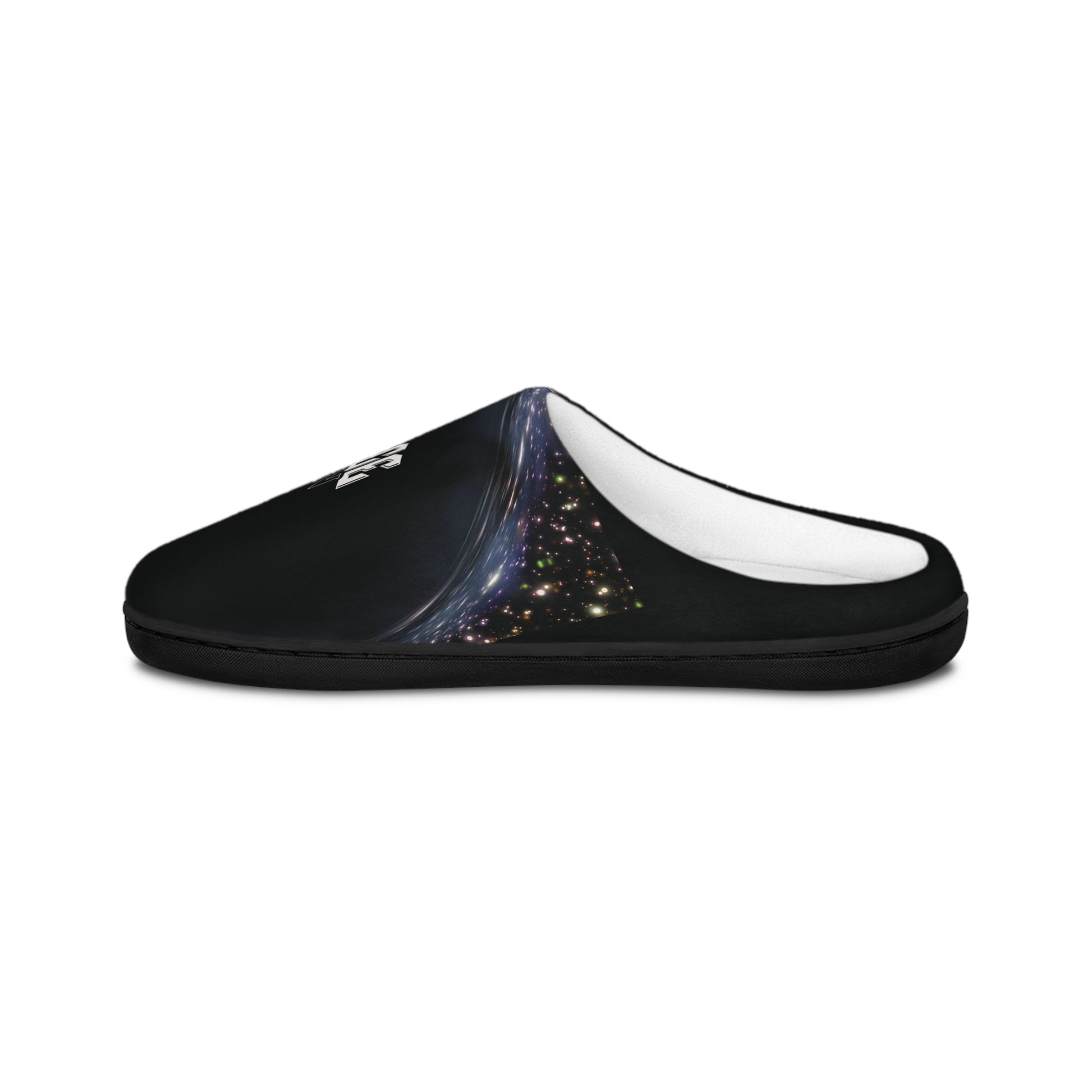 Space Man Men’s Indoor Slippers — Galaxy Print Cozy House Shoes - Estrella & The Stars
