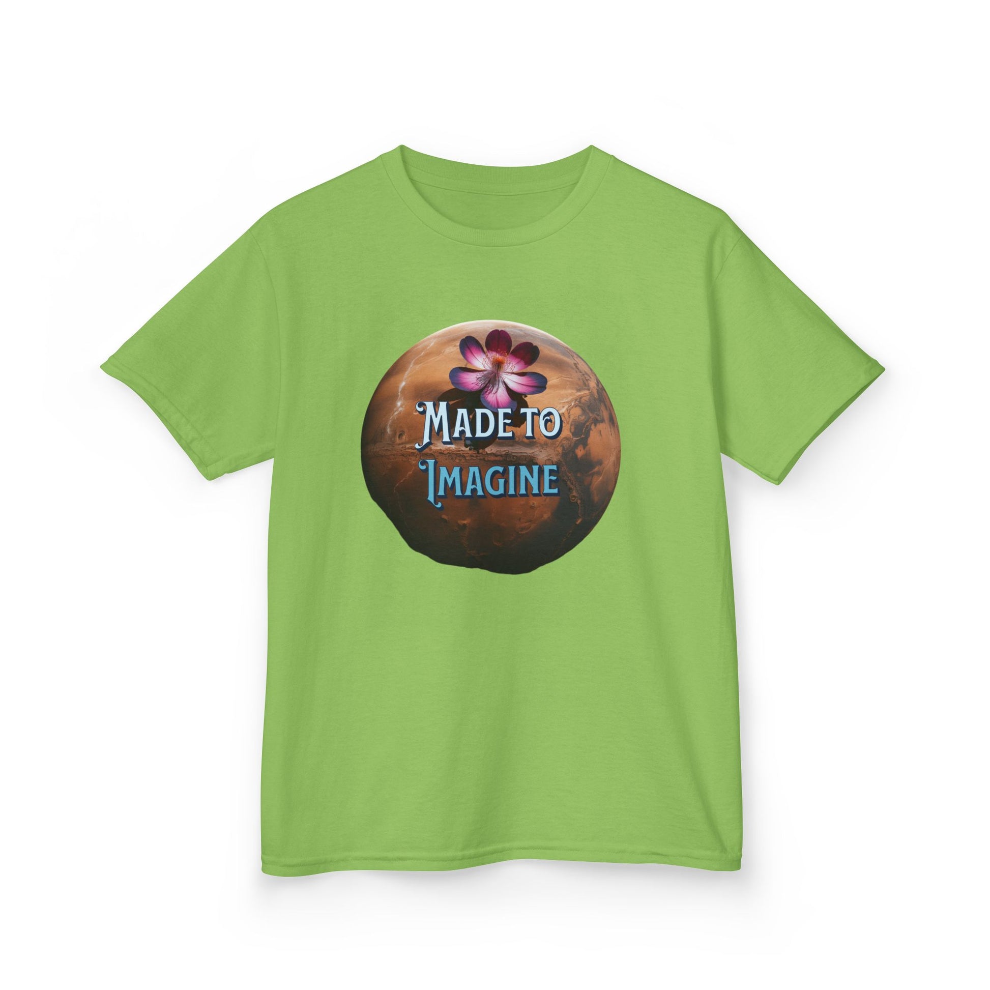 Kids Tee — "Made to Imagine" Galaxy Flower Graphic - Estrella & The Stars