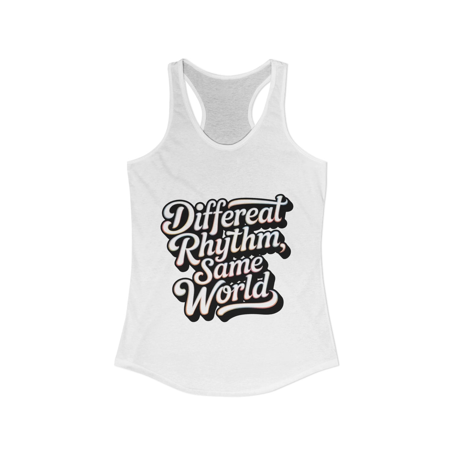 Different Rhythm Same World- Women's Ideal Racerback Tank - Estrella & The Stars