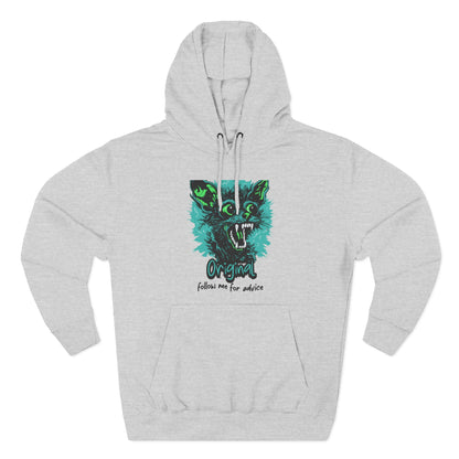 Wolf Graphic Hoodie — 'Original' Teal Roaring Wolf Fleece Pullover - Estrella & The Stars