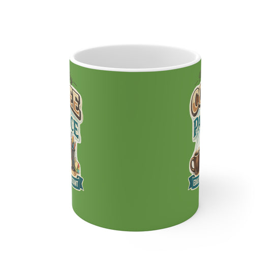 Educational Assistant Coffee Mug — "Powered by Coffee and Patience" Teacher Gift - Estrella & The Stars