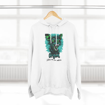 Wolf Graphic Hoodie — 'Original' Teal Roaring Wolf Fleece Pullover - Estrella & The Stars