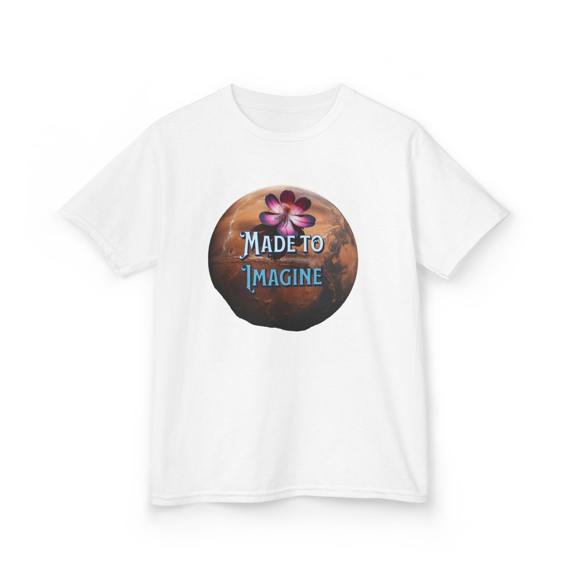 Kids Tee — "Made to Imagine" Galaxy Flower Graphic - Estrella & The Stars