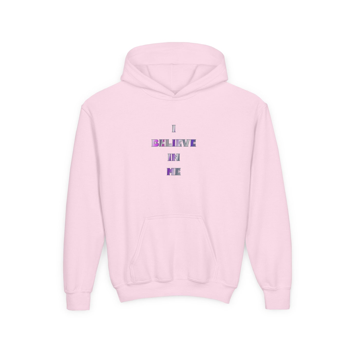 Youth Hoodie — 'I Believe in Me' Colorful Wolf Graphic Kids Sweatshirt - Estrella & The Stars