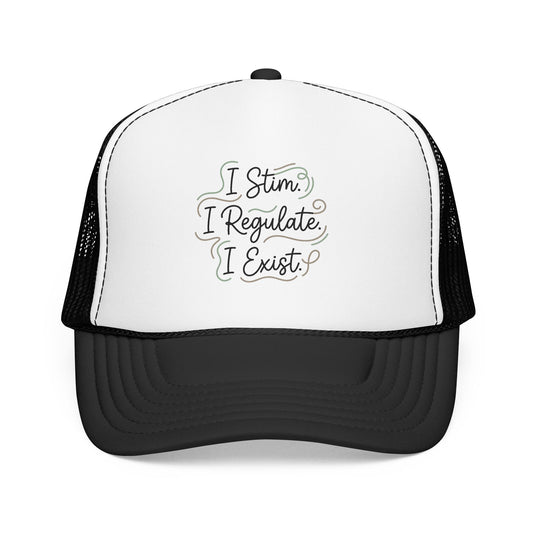 Abstract Ocean Wave Trucker Hat — Nautical Foam Mesh Cap - Estrella & The Stars