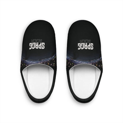Space Man Men’s Indoor Slippers — Galaxy Print Cozy House Shoes - Estrella & The Stars