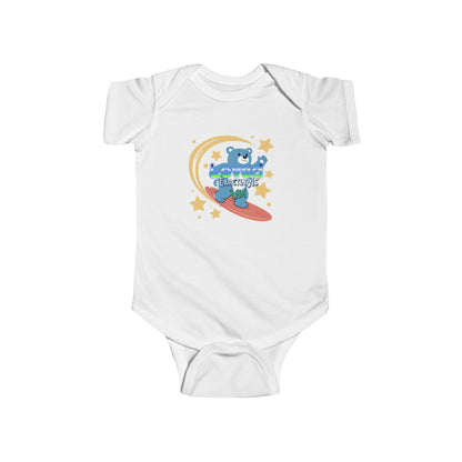 Baby Bodysuit - Surfing Bear "Adventure" Cute Infant Onesie - Estrella & The Stars