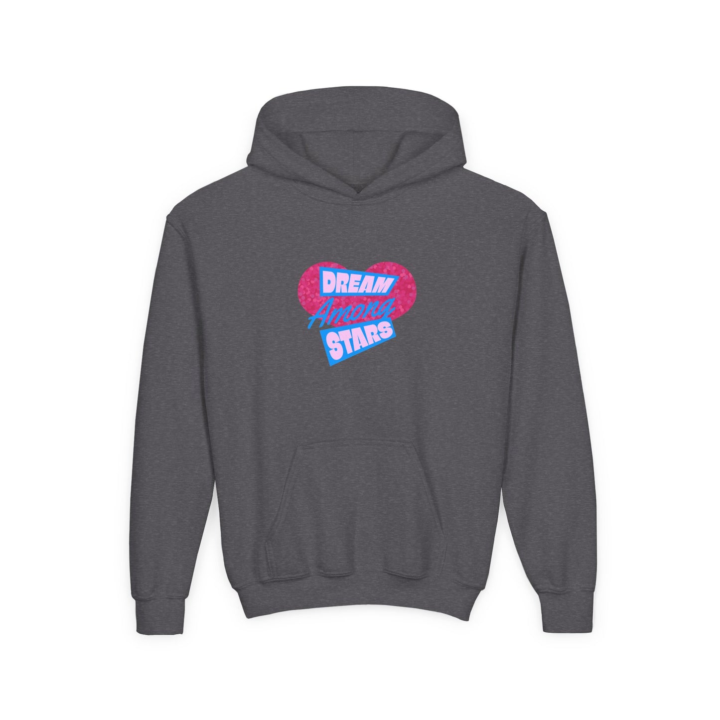 Pink Heart Graphic Hoodie for Trendy Teens - Aim for the Stars - Estrella & The Stars