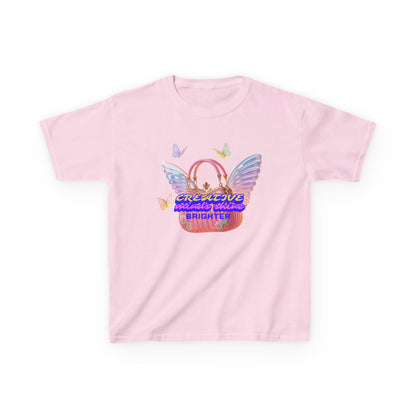 Kids Tee — "Everything Is Going To Shine Brighter" Butterfly Wings Graphic - Estrella & The Stars