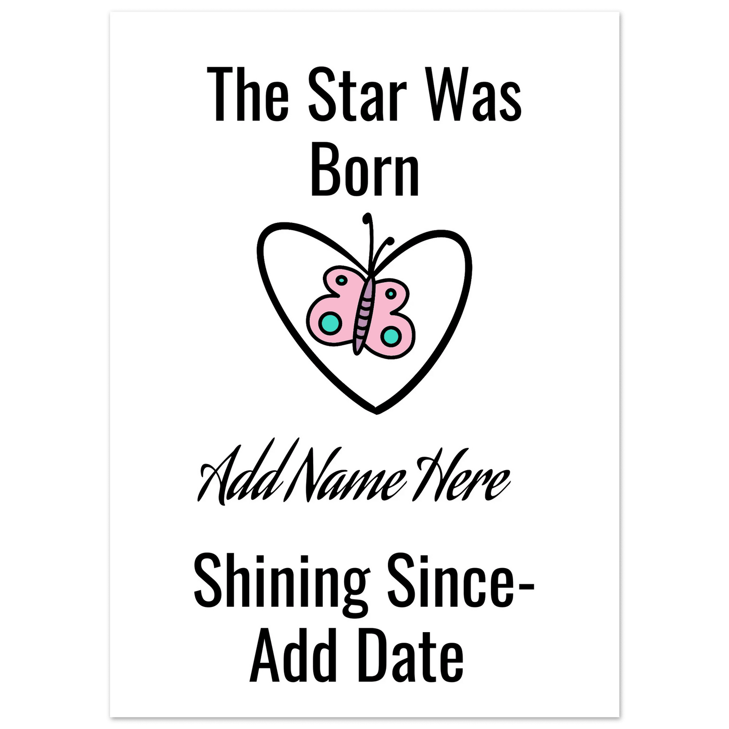 Premium Matte Paper Poster 13x18 cm / 5x7″ - Estrella & The Stars