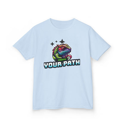 Kids T‑Shirt — Colorful Dragon Illustration "Create Your Path" - Estrella & The Stars