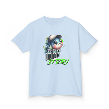 Kids Tee — Cute Dino Character "Tiny Story" Graphic - Estrella & The Stars