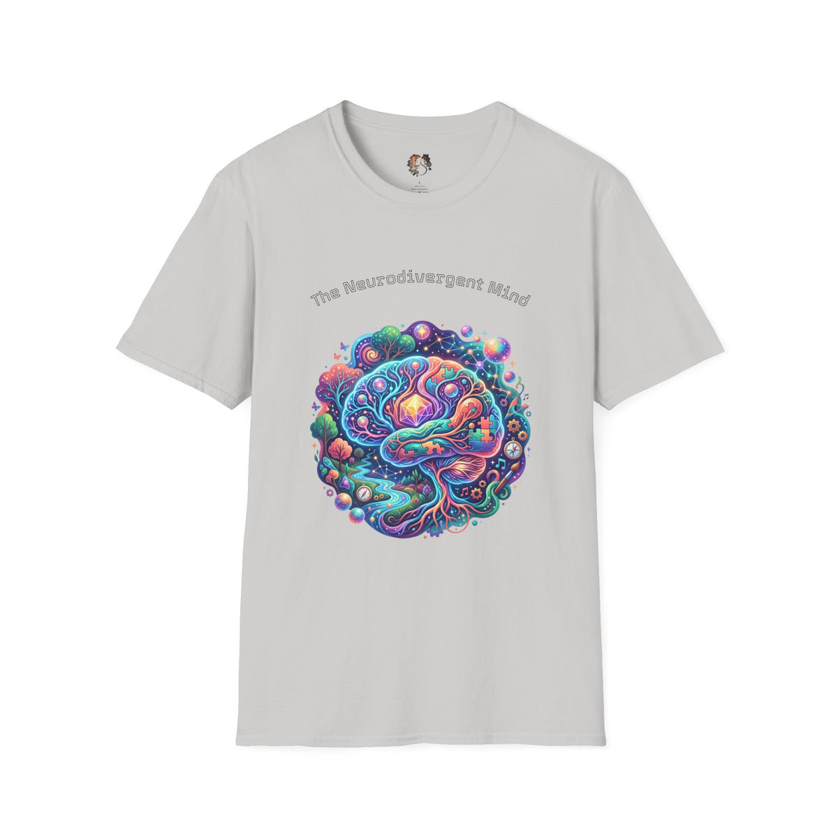 T-Shirt — "The Neurodivergent Mind" Colorful Psychedelic Brain Tee - Estrella & The Stars