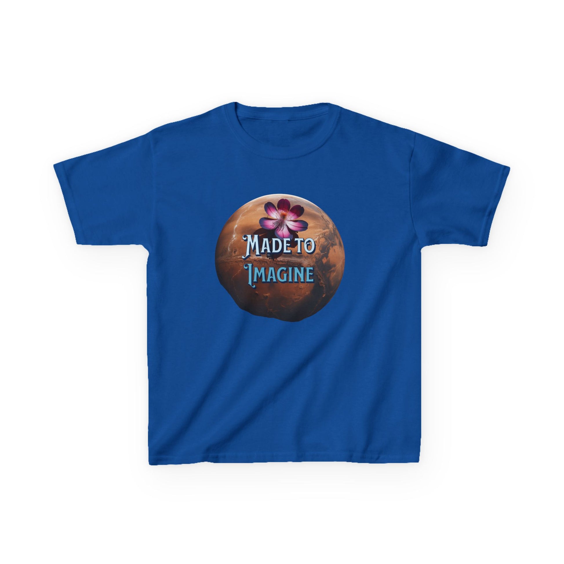 Kids Tee — "Made to Imagine" Galaxy Flower Graphic - Estrella & The Stars