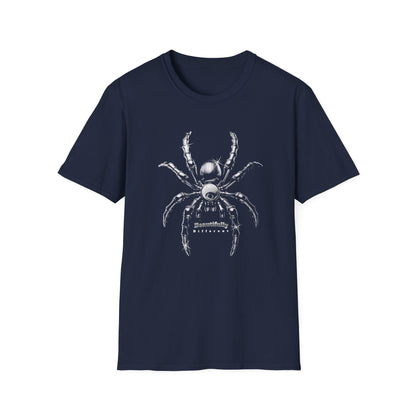 Spider Graphic T-Shirt — Black Skull Spider Illustration Tee - Estrella & The Stars