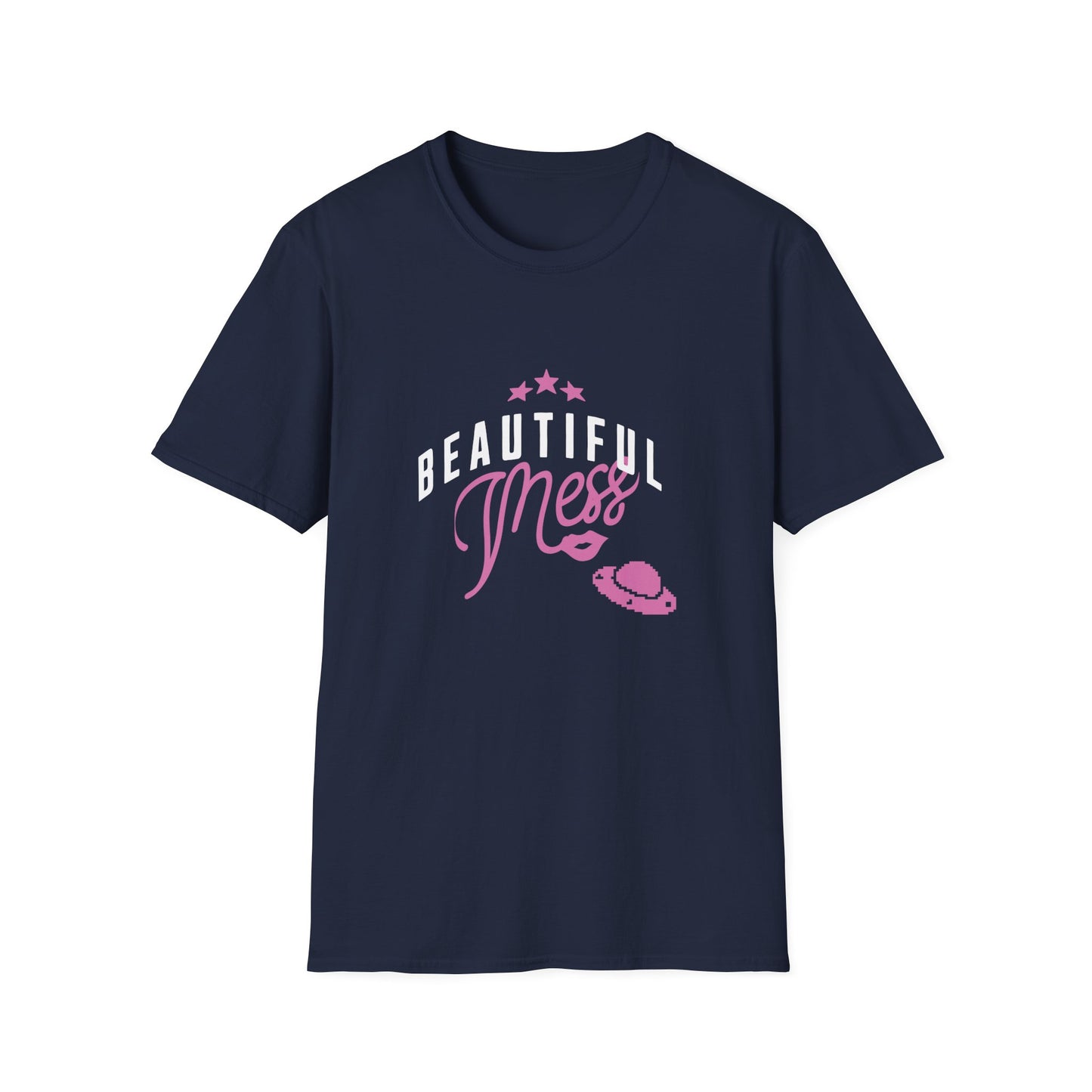 Beautiful Mess T-Shirt — Cute Pink Script Graphic Tee - Estrella & The Stars