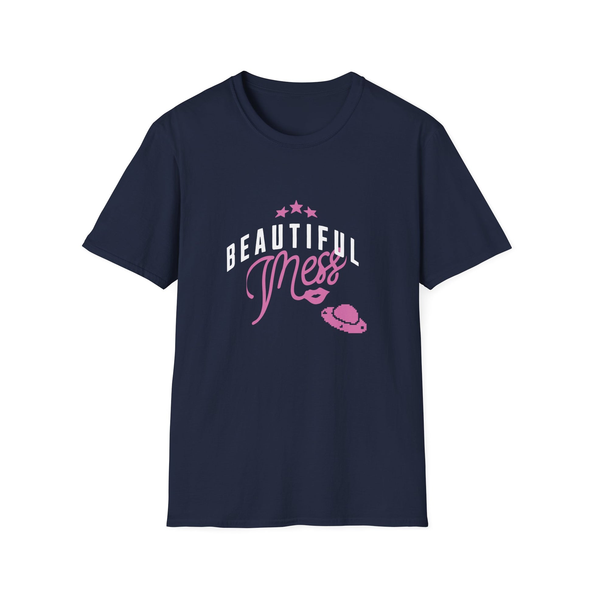 Beautiful Mess T-Shirt — Cute Pink Script Graphic Tee - Estrella & The Stars
