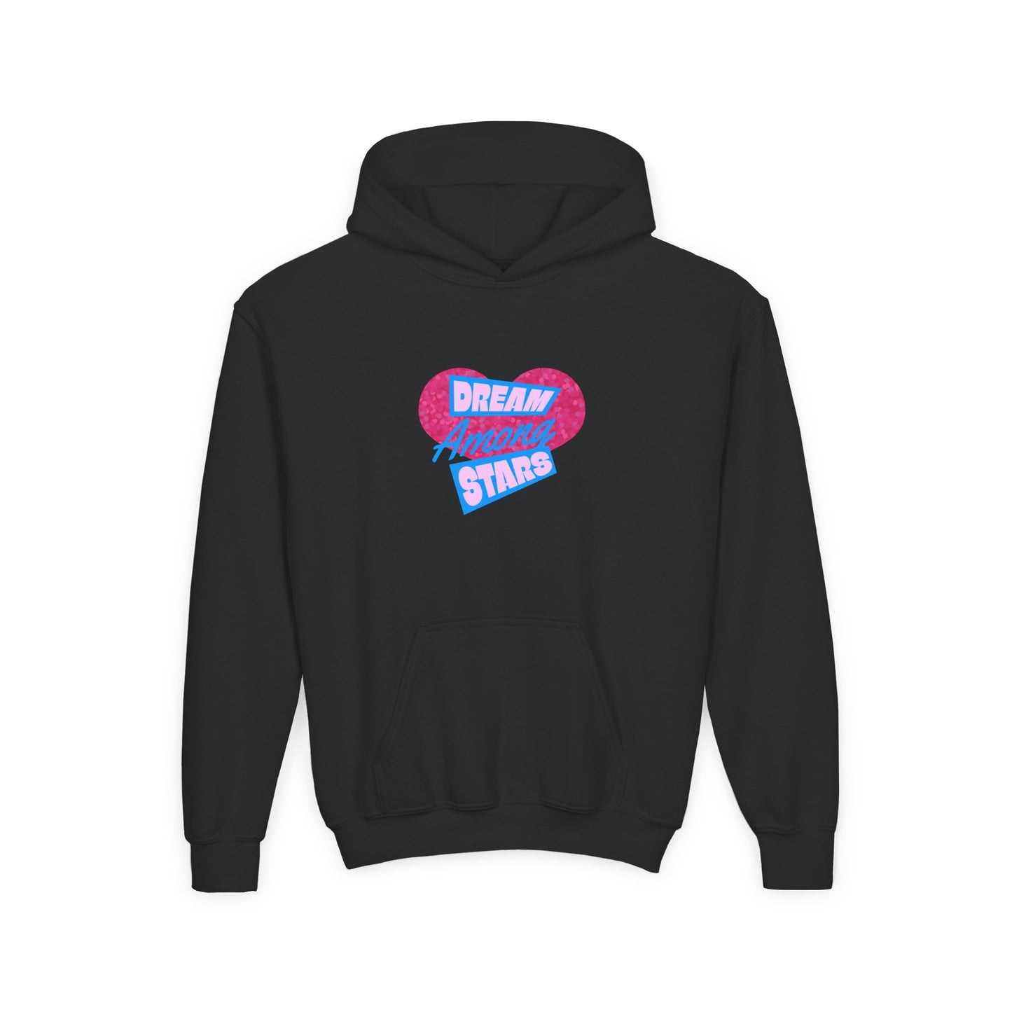 Pink Heart Graphic Hoodie for Trendy Teens - Aim for the Stars - Estrella & The Stars