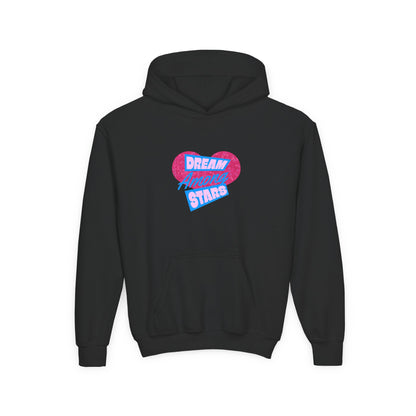 Pink Heart Graphic Hoodie for Trendy Teens - Aim for the Stars - Estrella & The Stars
