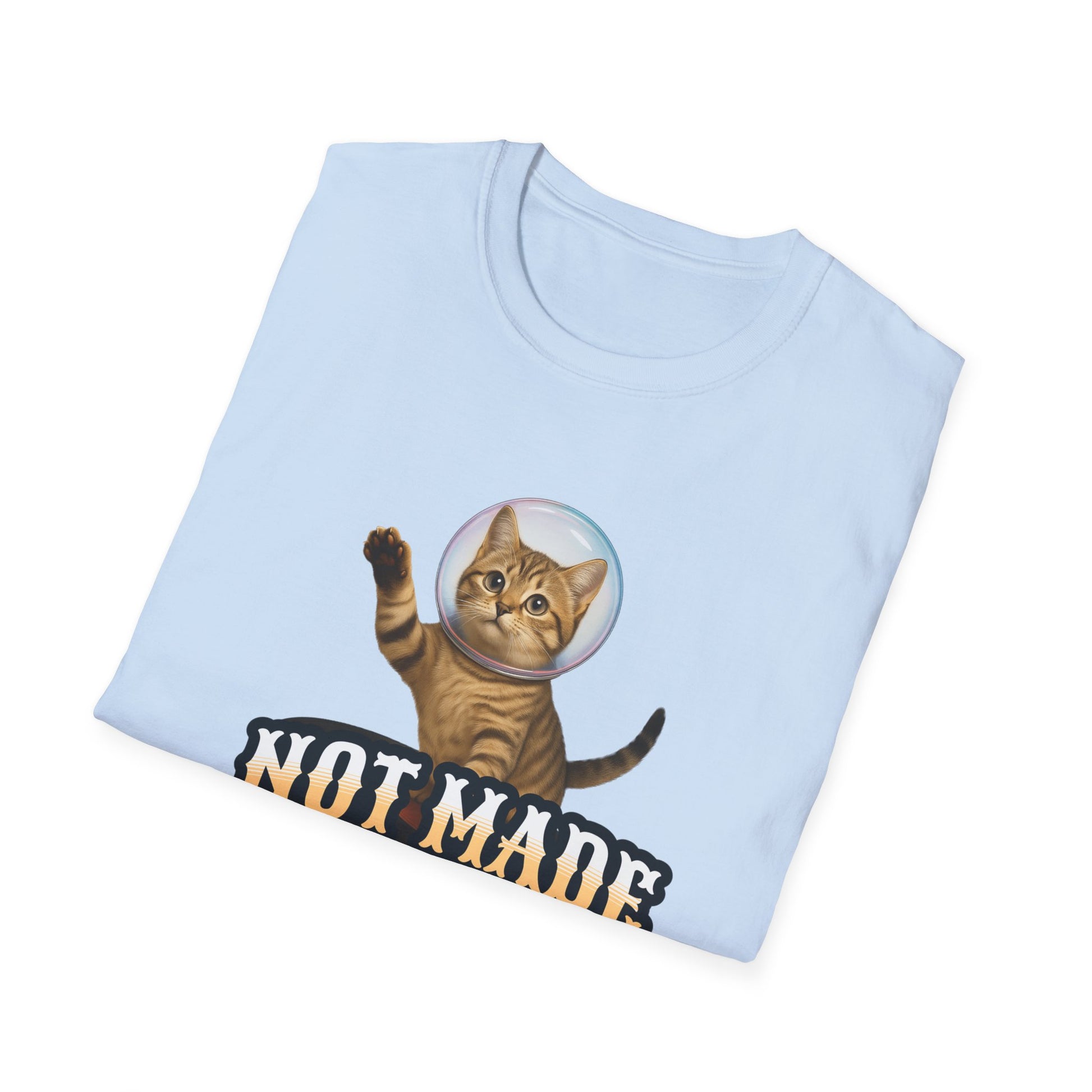 Cat Astronaut T-Shirt — "Not Made 2 Fit In" Retro Space Cat Tee - Estrella & The Stars