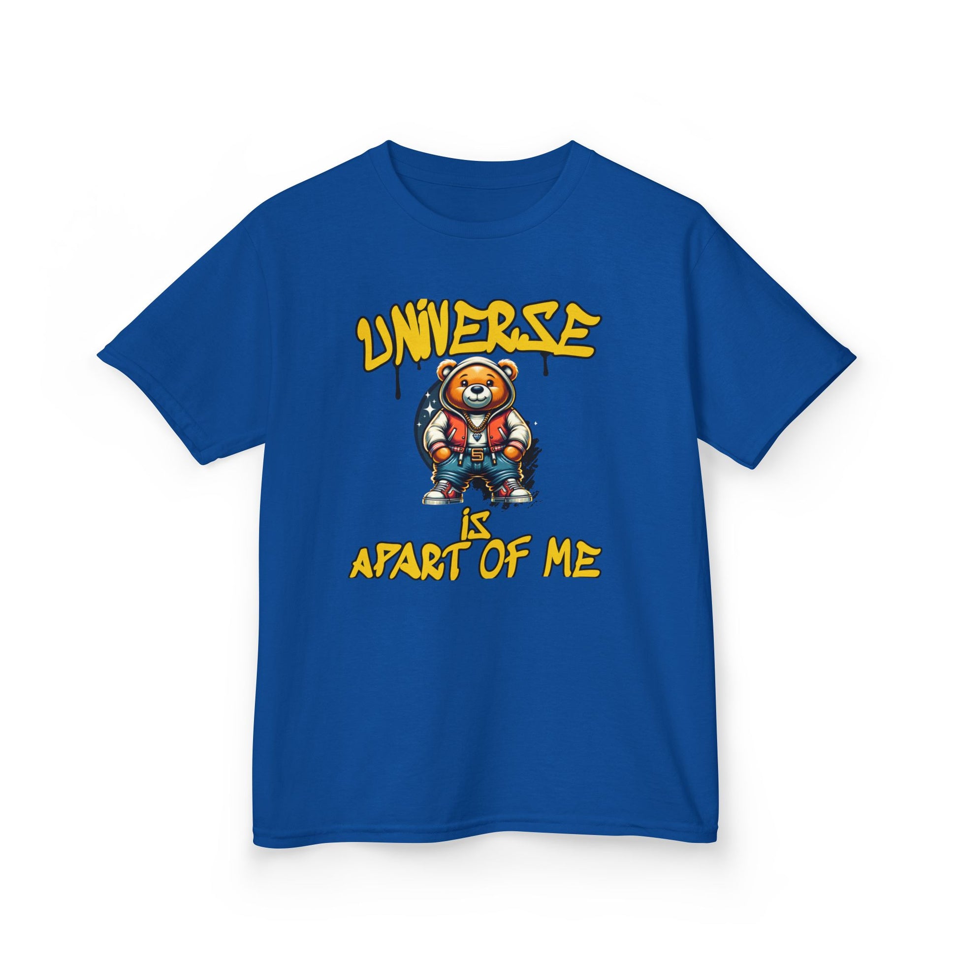 Space Bear Graphic Kids Tee — 'Universe A Part of Me' Design - Estrella & The Stars