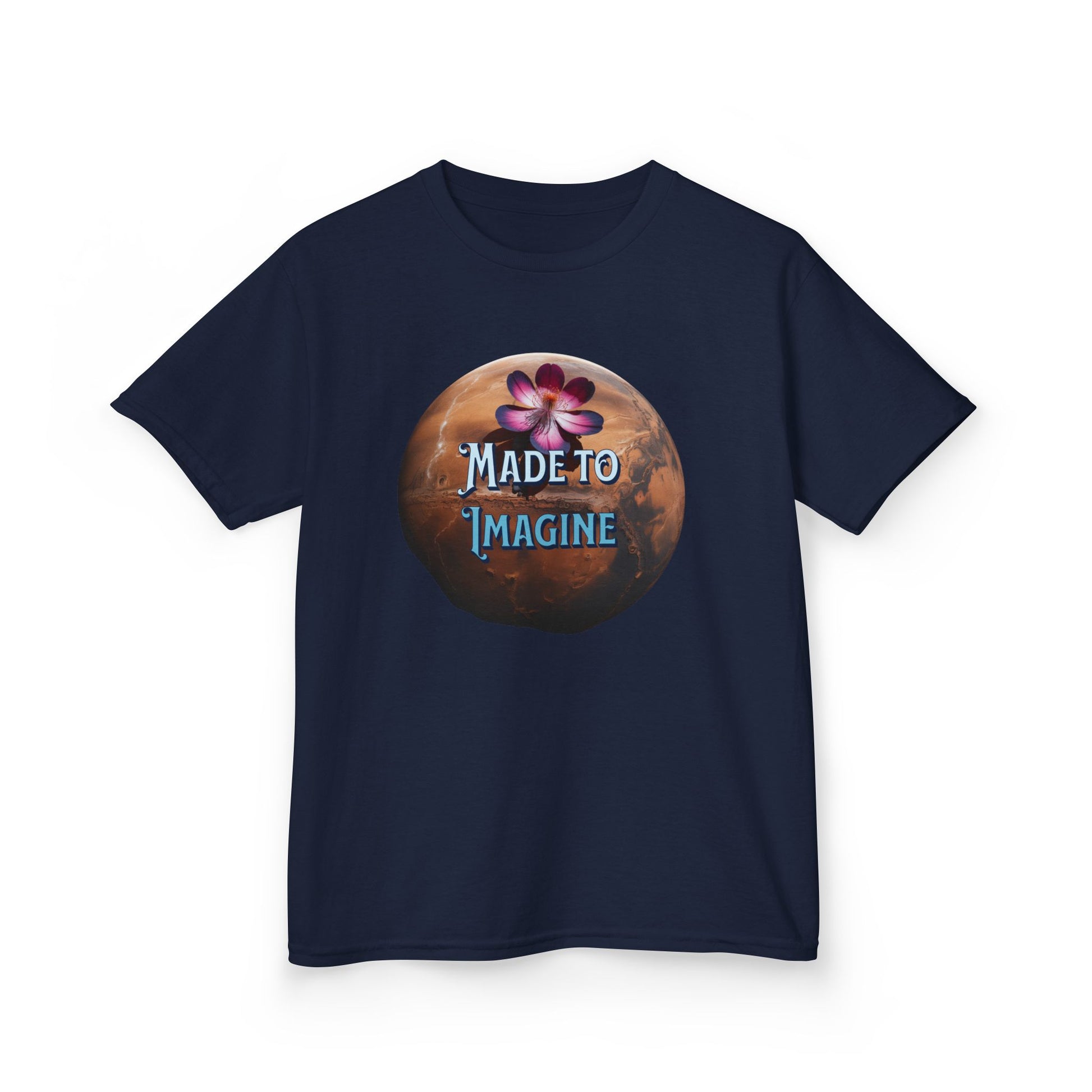 Kids Tee — "Made to Imagine" Galaxy Flower Graphic - Estrella & The Stars