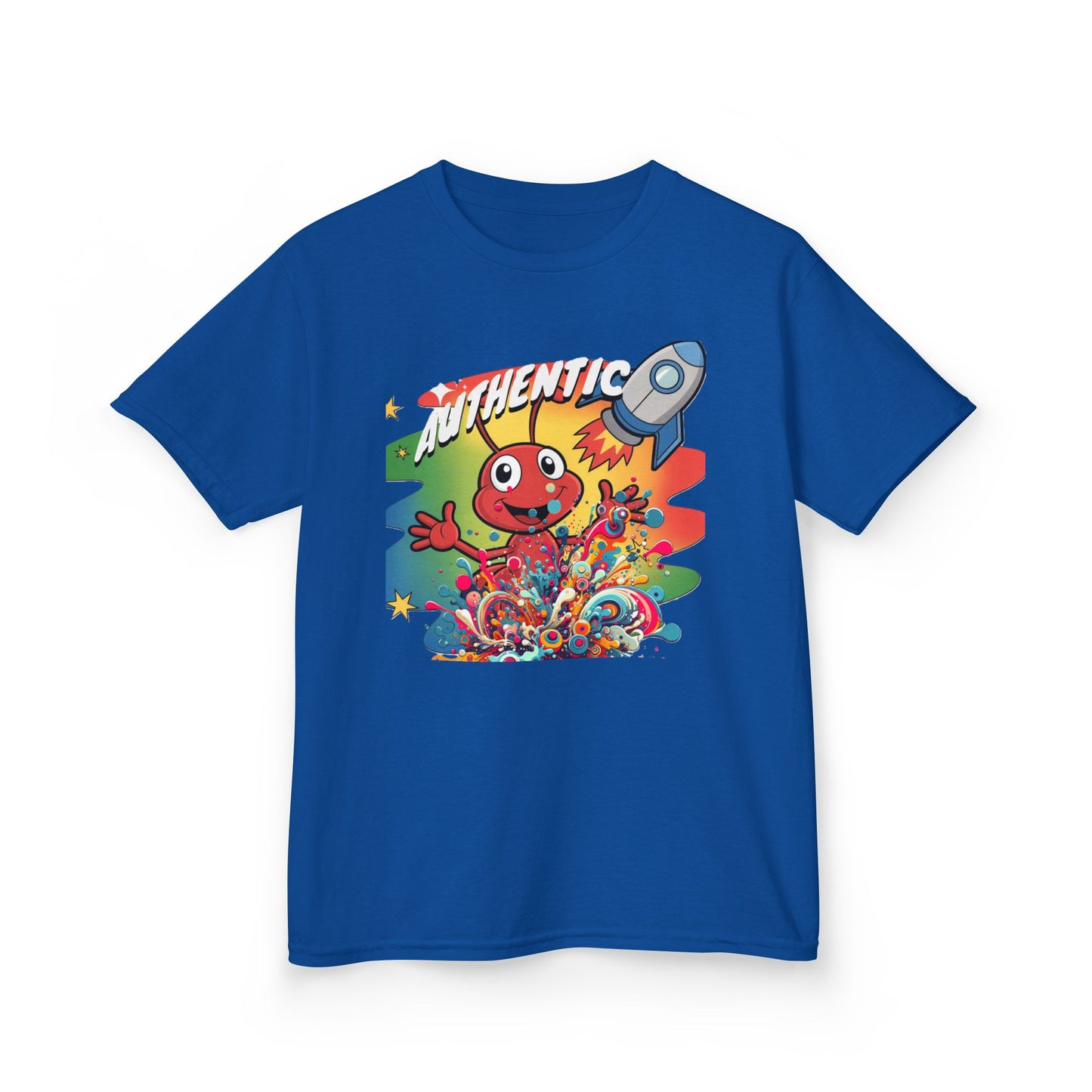 Authentic Rocket Kids T‑Shirt — Colorful Cartoon Space Monster Tee - Estrella & The Stars