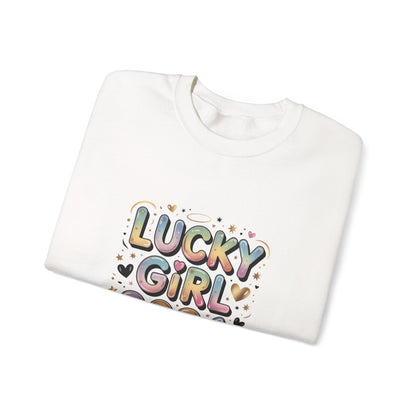 Lucky Girl 2026 Crewneck | manifest luck, 2026 lucky charms - Estrella & The Stars