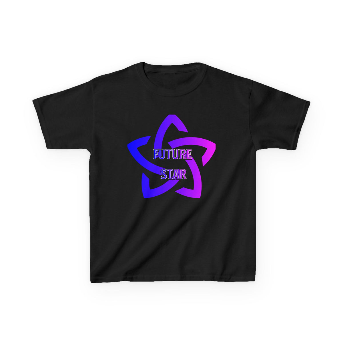 Kids T-Shirt - 'Future Star' Gradient Neon Star Design - Estrella & The Stars