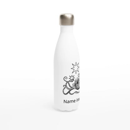 White 17oz Stainless Steel Water Bottle - Estrella & The Stars