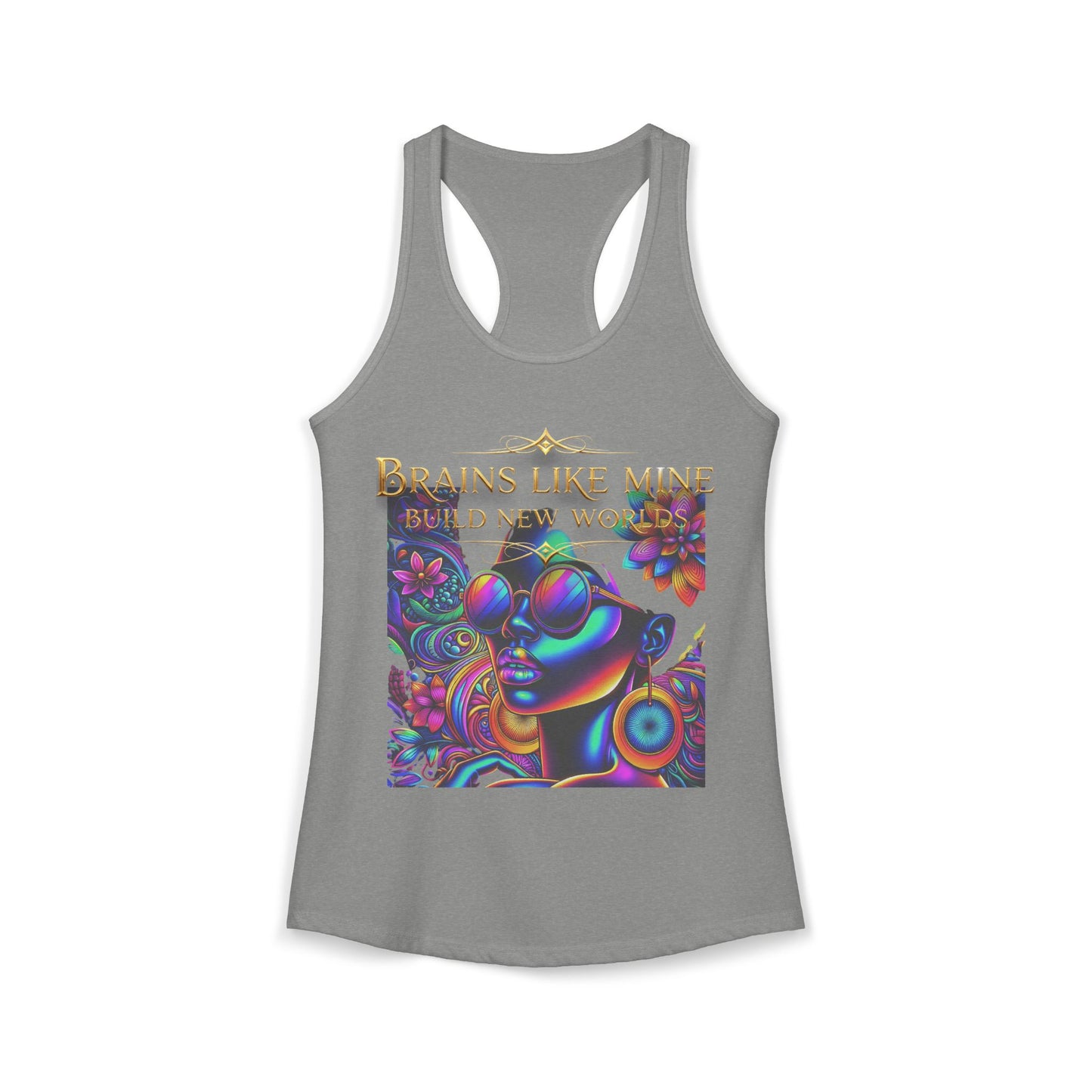 Brains Like Mine Change The World-Women's Ideal Racerback Tank - Estrella & The Stars