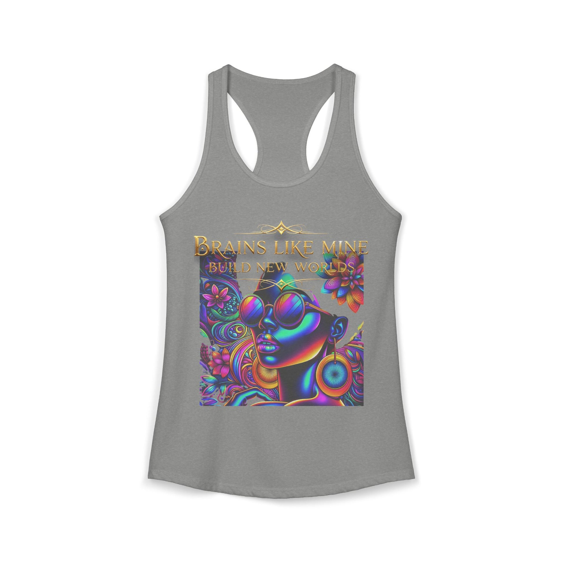 Brains Like Mine Change The World-Women's Ideal Racerback Tank - Estrella & The Stars