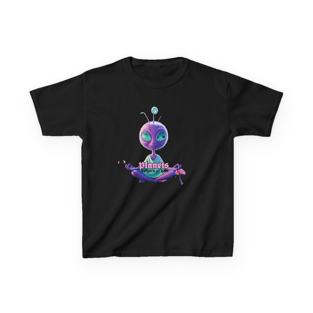 Kids Alien Graphic Tee - Cute Purple Alien "Planets" Design - Estrella & The Stars