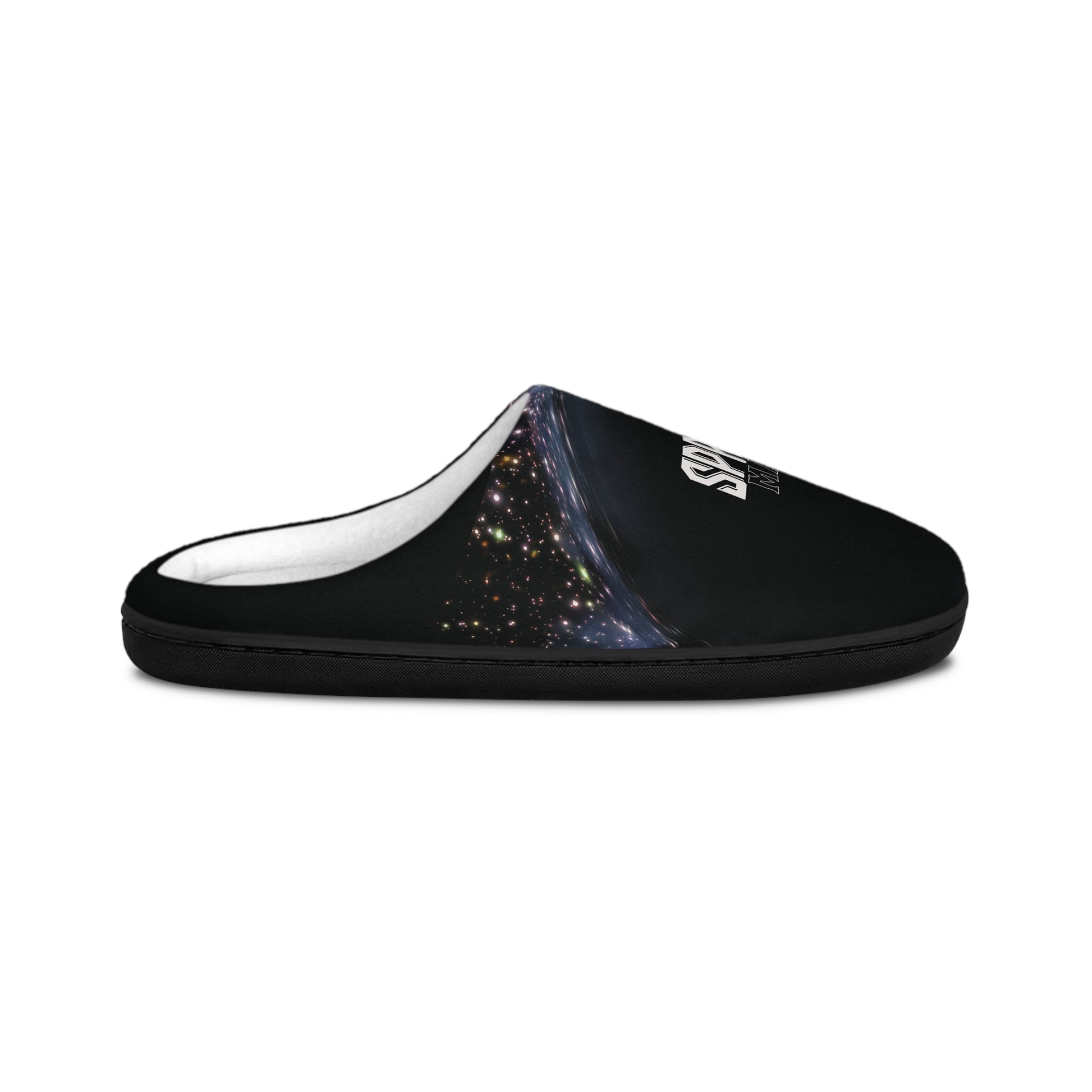 Space Man Men’s Indoor Slippers — Galaxy Print Cozy House Shoes - Estrella & The Stars