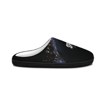 Space Man Men’s Indoor Slippers — Galaxy Print Cozy House Shoes - Estrella & The Stars