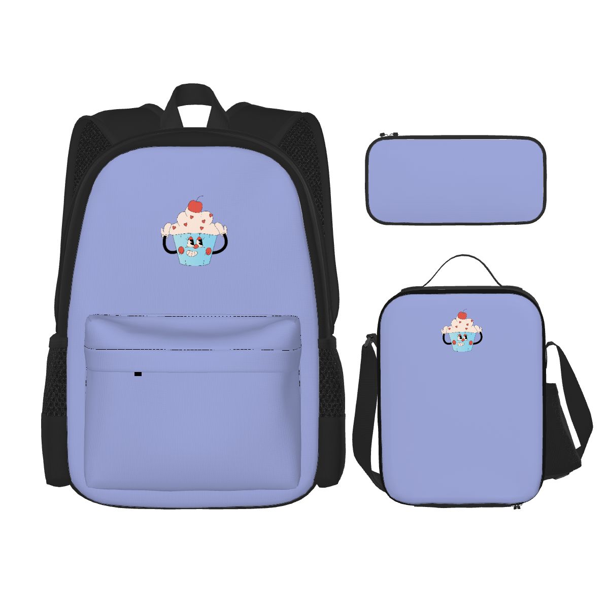 Cupcake Magic Backpack, Lunch Bag & Pouch Set