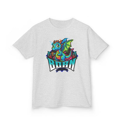 Dragonborn Kids T‑Shirt — Colorful Baby Dragon 'BORN' Graphic Tee for Kids - Estrella & The Stars
