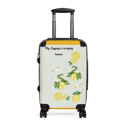 Trendy Lemon Print Suitcase - Stylish & Durable Travel Luggage - Estrella & The Stars