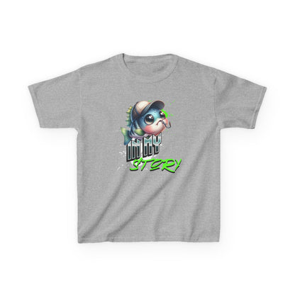 Kids Tee — Cute Dino Character "Tiny Story" Graphic - Estrella & The Stars