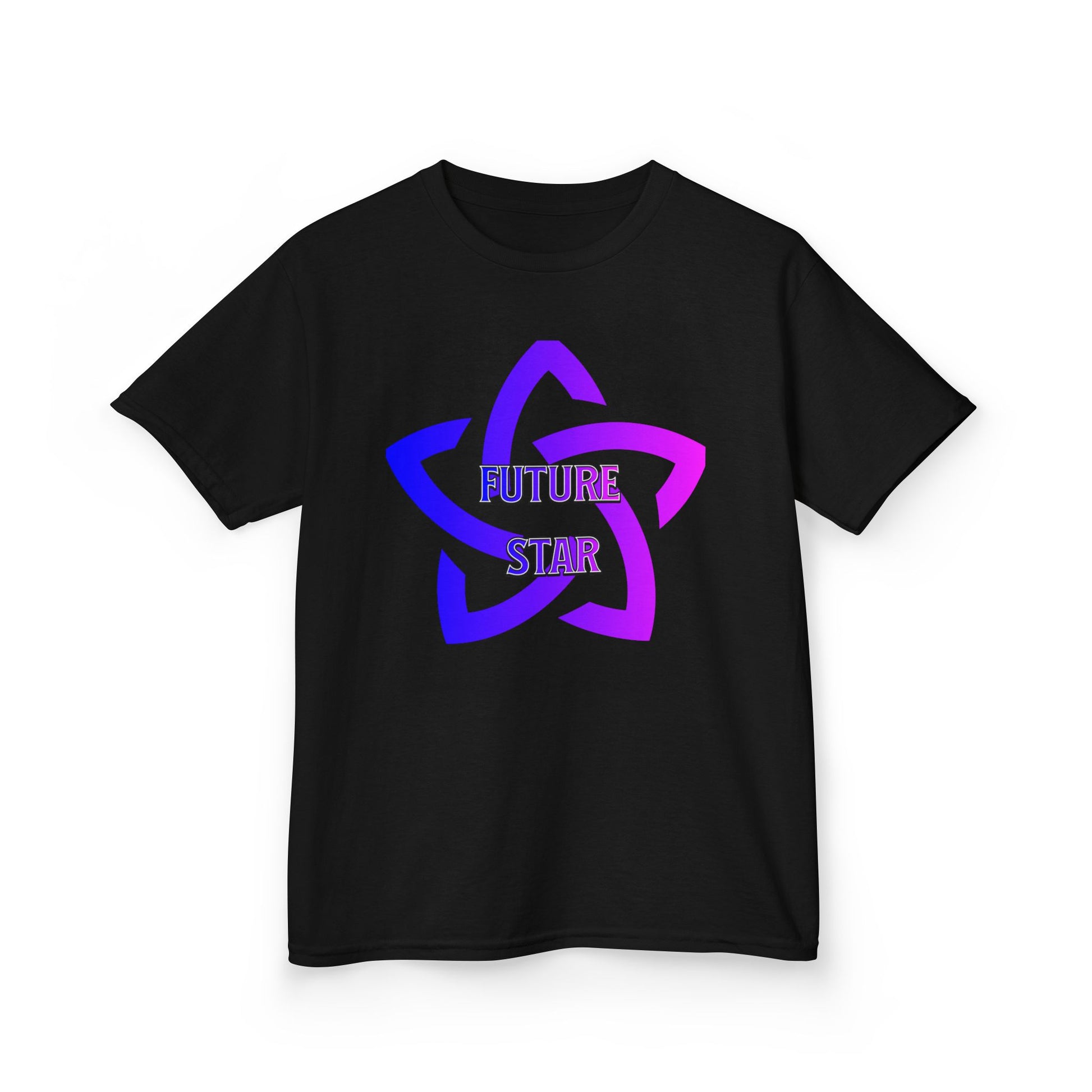 Kids T-Shirt - 'Future Star' Gradient Neon Star Design - Estrella & The Stars