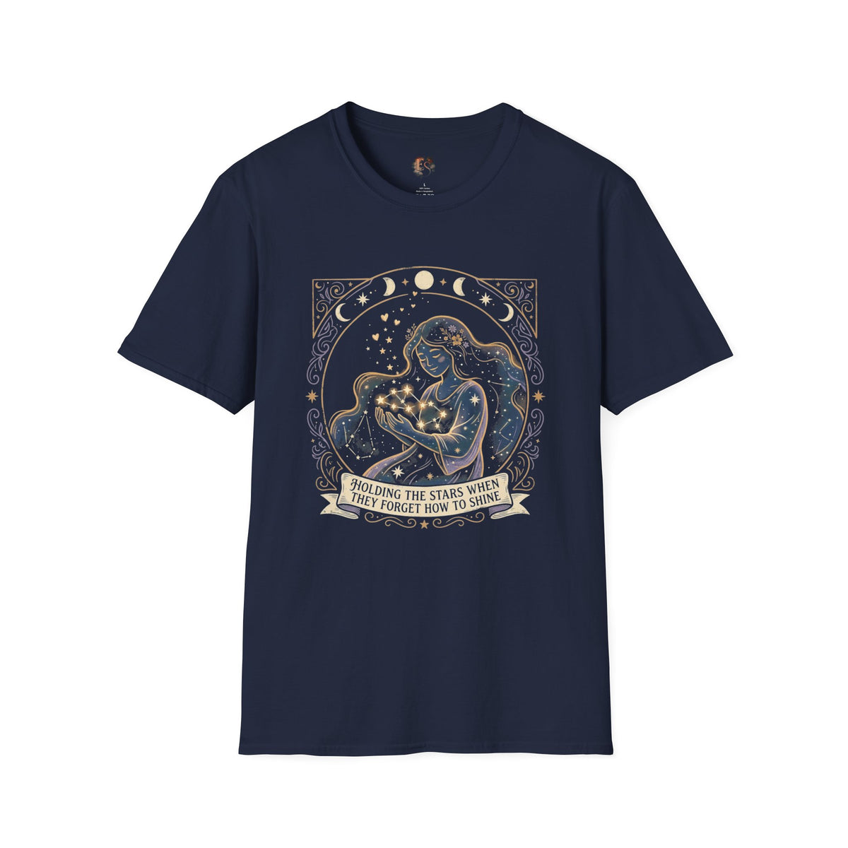 Celestial Embrace Graphic T-Shirt — "Holding the Stars When You Forgot How to Shine" - Estrella & The Stars