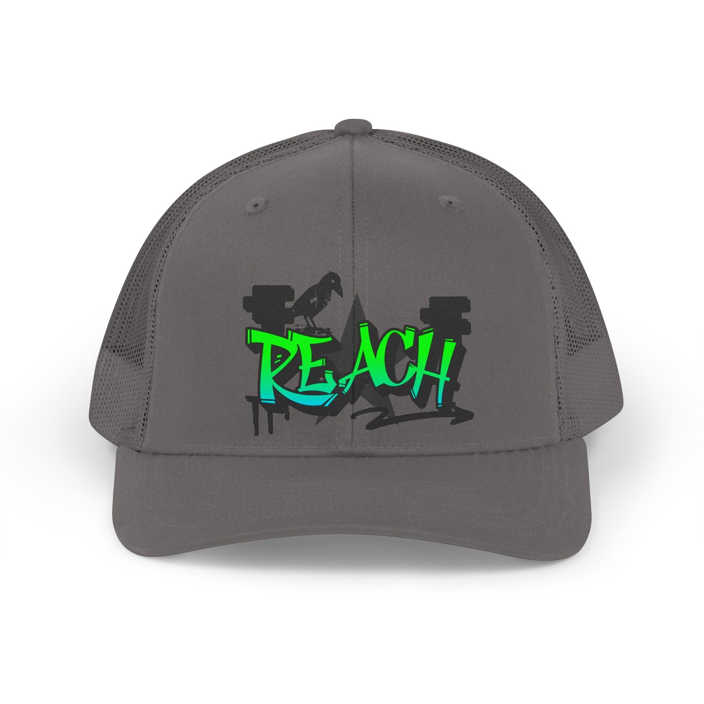 Retro Trucker Hat - 'Beach' Neon Graffiti Mesh Cap - Estrella & The Stars