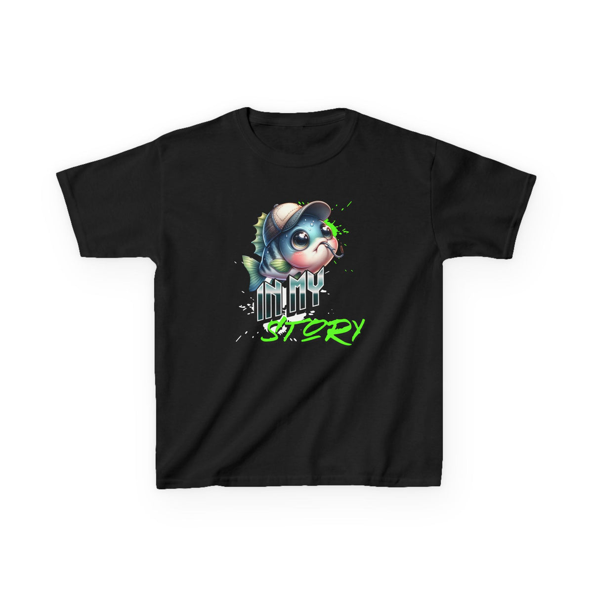 Kids Tee — Cute Dino Character "Tiny Story" Graphic - Estrella & The Stars