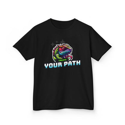 Kids T‑Shirt — Colorful Dragon Illustration "Create Your Path" - Estrella & The Stars