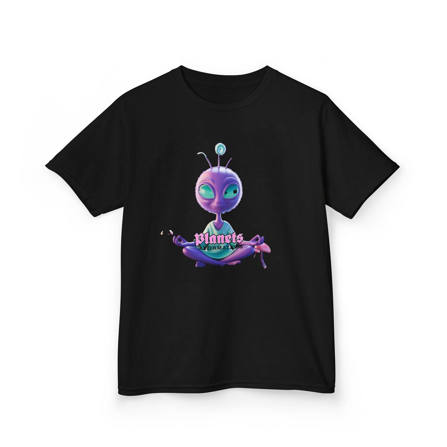 Kids Alien Graphic Tee - Cute Purple Alien "Planets" Design - Estrella & The Stars
